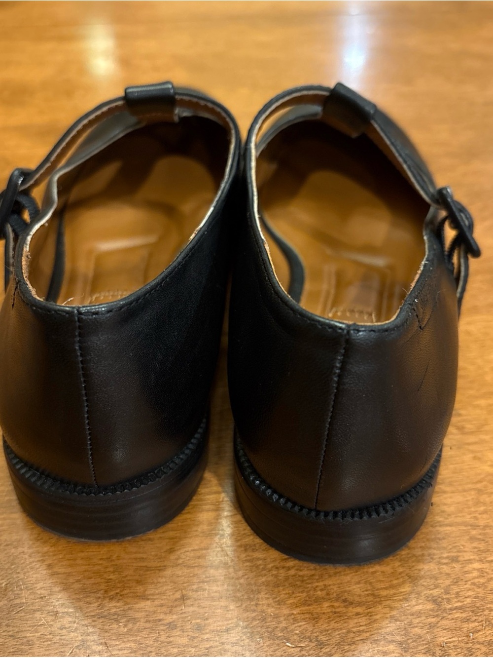 Franco Sarto Women’s Kenley Black Mary Jane T-Strap Leather Flats size 7.5 - Picture 7 of 9